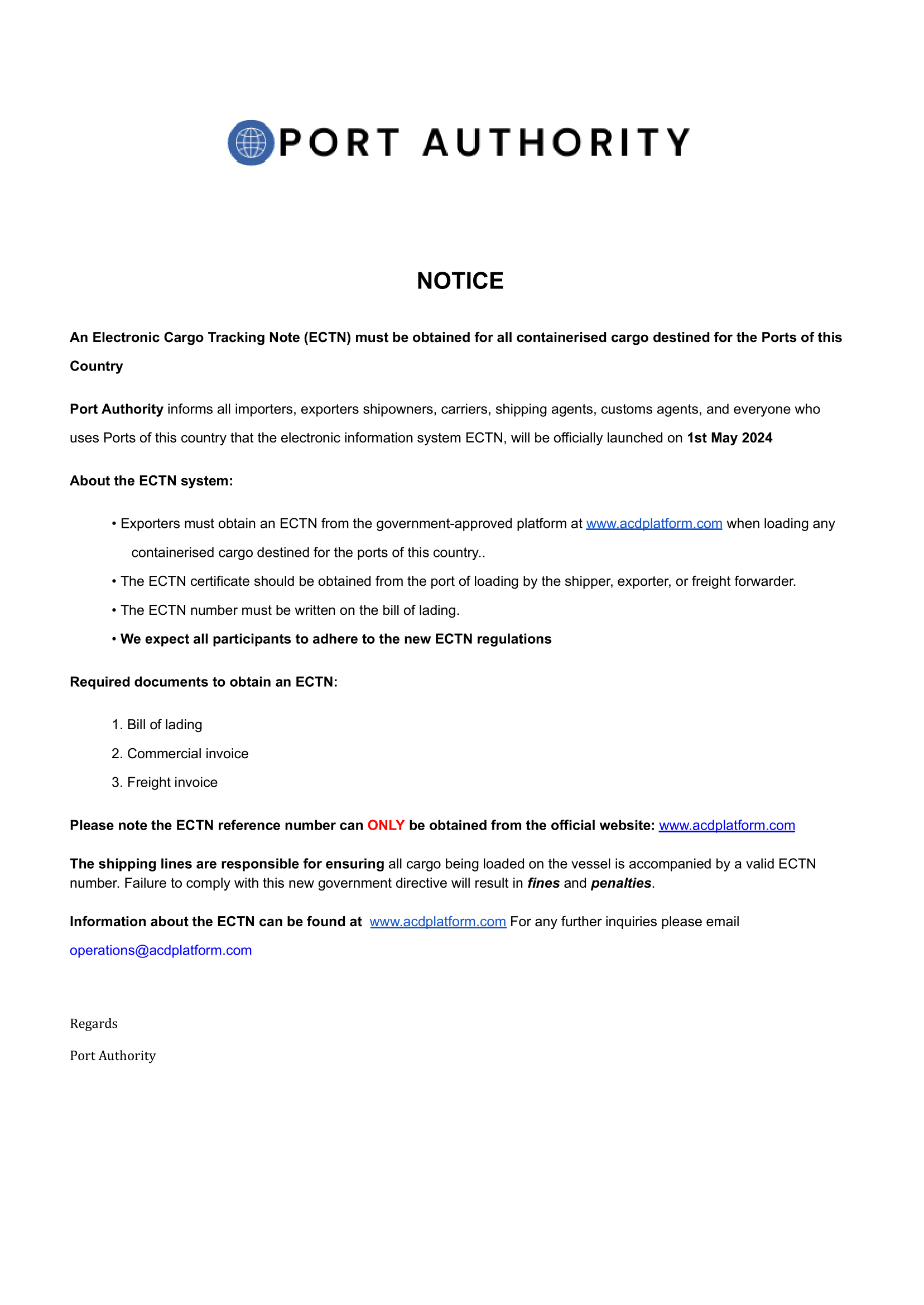 Authority Document